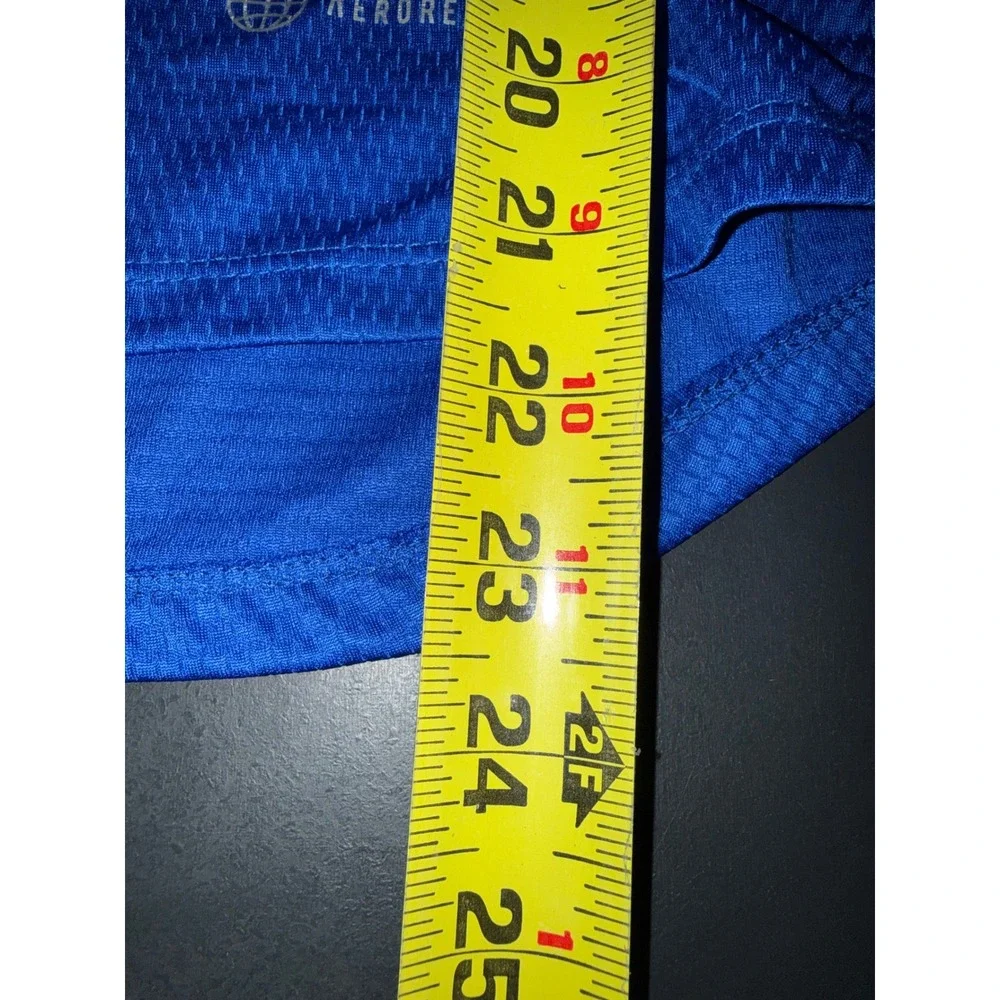 Adidas Tanzania Soccer Jersey Mens Medium Blue Short Sleeve Aeroready Shirt